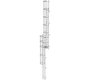 Mult-fl.vert. ladder w.back prot, gal.stl. 12.96 m | © MUNK GmbH