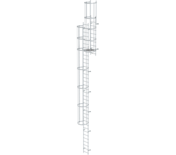 Multi.fl. vertical ladder w.bk prot.br.alu.11.84m | © MUNK GmbH