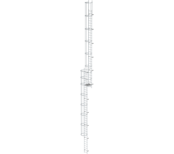 Mult-fl.vert. ladder w.back prot, br. alu 19.12 m | © MUNK GmbH