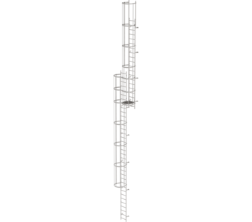 Multi.fl. vertical ladder w.bk prot.st.st.14.64m | © MUNK GmbH
