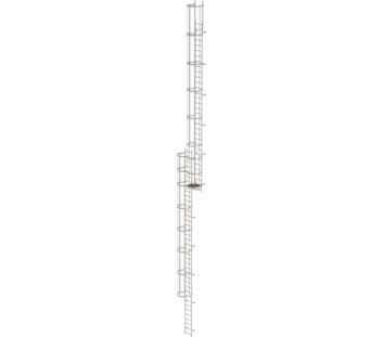 Mult-fl.vert. ladder w.back prot, st.stl. 19.12 m | © MUNK GmbH
