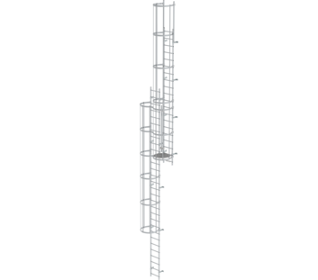 Mult-fl.vert. ladder w.back prot, anod.alu 12.12 m | © MUNK GmbH