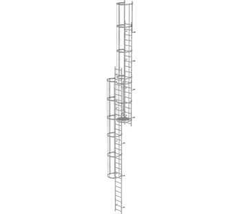 Mult-fl.vert. ladder w.back prot, gal.stl. 12.12 m | © MUNK GmbH