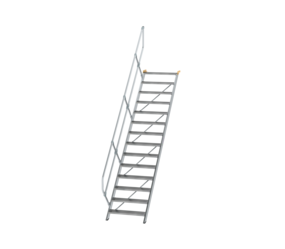 Treppe 45° St.br. 800 mm, 14 St., Alu ger. | © MUNK GmbH