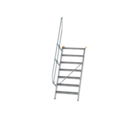 Treppe 60° St.br. 800 mm, 7 St., Alu ger. | © MUNK GmbH