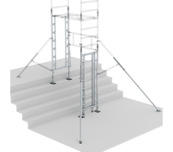 Kit d'escalier FlexxTower : kit de base pour accès unilatéral Structure | © MUNK GmbH