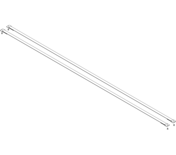 Webbing with mounting plates Length 2070 mm 1 set = 2 pieces, incl. rivets | © MUNK GmbH