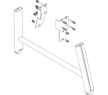 Zeichnung: Stützteil einer Podesttreppe, Vorderseite | © MUNK GmbH