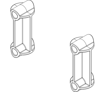 Dessin : kit de montage pour les rampes latérales d'un escalier à palier | © MUNK GmbH