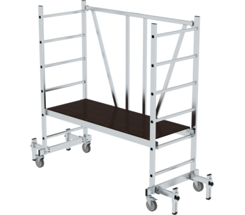 ML folding scaffolding with telescopic outrigger | © MUNK GmbH