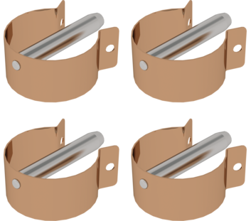 Federclip für Rollgerüst mit langen Bolzen, offen | © MUNK GmbH