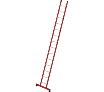 Sprossen-Anlegeleiter GFK/Alu mit nivello® Traverse 14 Stufen | © MUNK GmbH