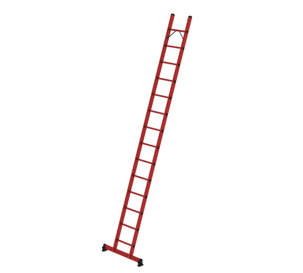 Sprossen-Anlegeleiter GFK mit nivello® Traverse 14 Stufen | © MUNK GmbH