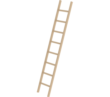 Straight ladder wood w/o stabiliser, 8 rungs | © MUNK GmbH