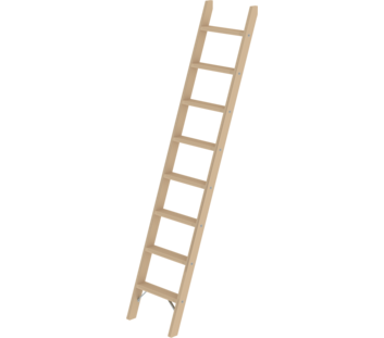 Step straight ladder wood w/o stabiliser, 8 steps | © MUNK GmbH