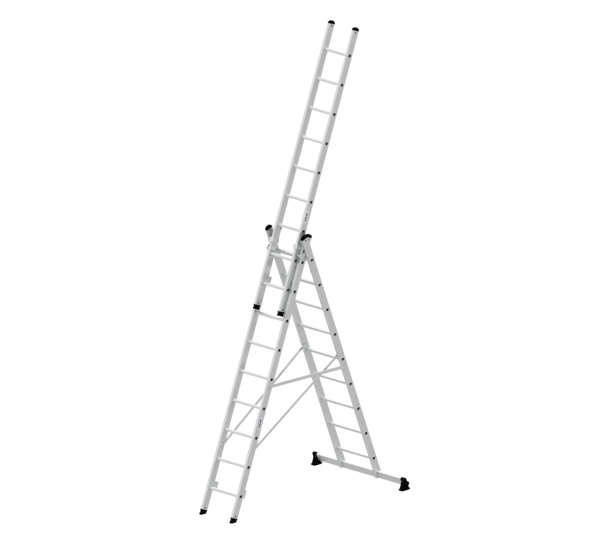 MZ-Leiter 3-tlg. m. nivello-Trav. , 3x9 Sp. | © MUNK GmbH