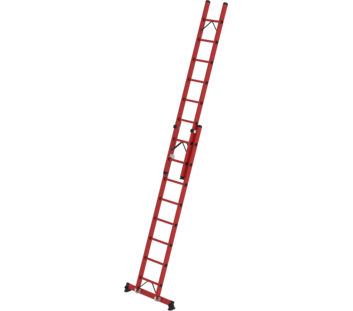 2-section GRP rung extension ladder with nivello® traverse 2x8 rungs | © MUNK GmbH