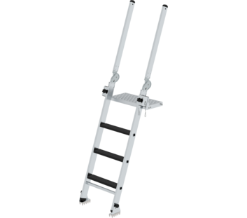 Stufen-Baugrubenleiter mit klappbaren Ausstiegsholmen 4 Stufen | © MUNK GmbH