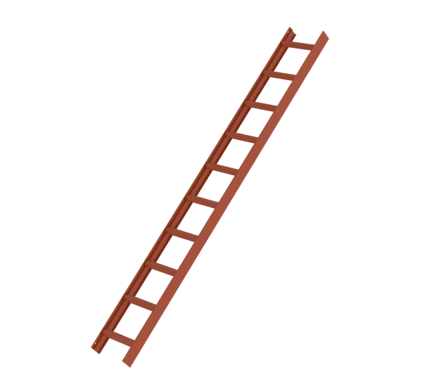 Roof ladder, reddish brown, 10 rungs | © MUNK GmbH