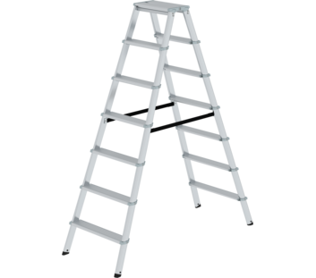 ML double-sided step ladder, 2-sided acc., 2x7 st | © MUNK GmbH
