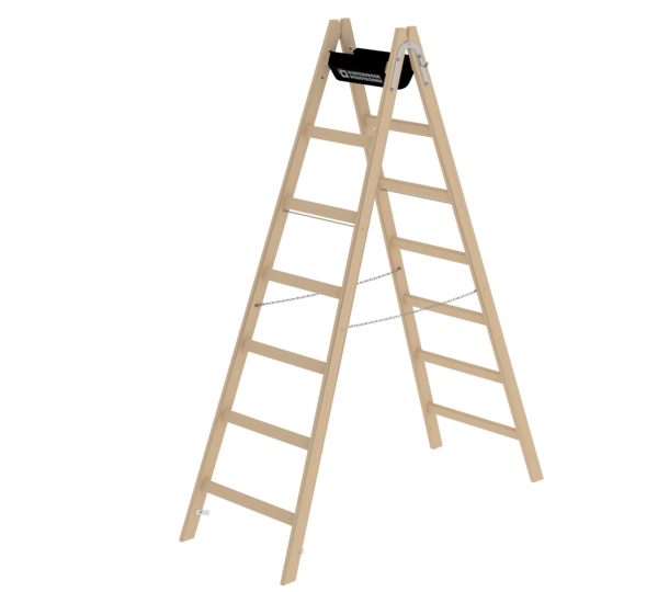 Échelle double à barreaux en bois, 2 x 7 barreaux | © MUNK GmbH