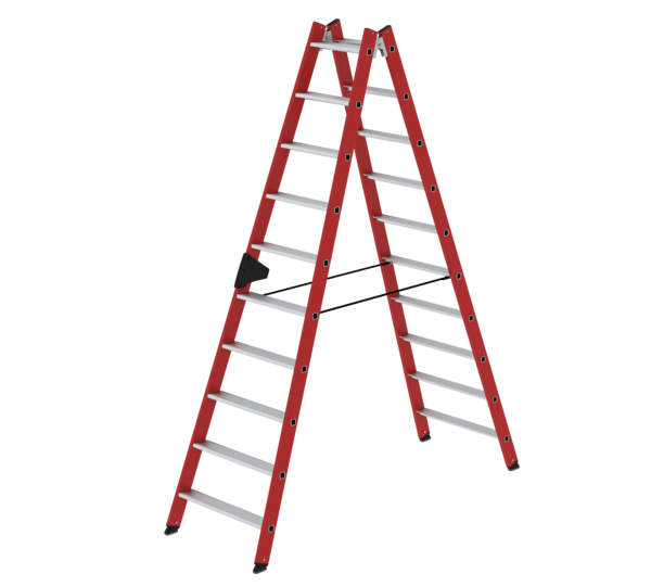 Double-sided ladder, 2-sid. acc.RFG/alu 2x10 steps | © MUNK GmbH
