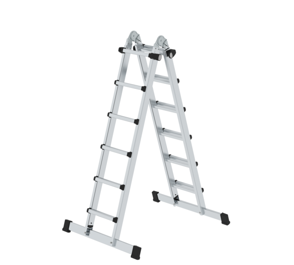 Telescopic ladder 4-sec. with stabiliser, 4x6 rgs | © MUNK GmbH