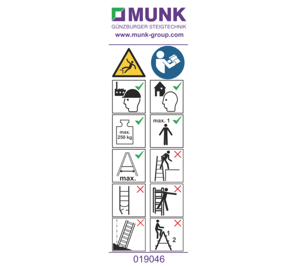 Stickers with user instructions | © MUNK GmbH