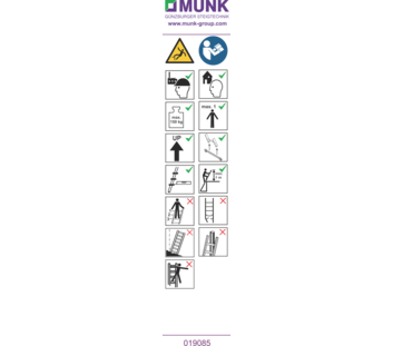 Autocollants avec consignes d'utilisation | © MUNK GmbH