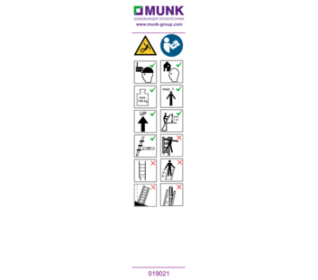 Autocollant avec instructions d’utilisation | © MUNK GmbH