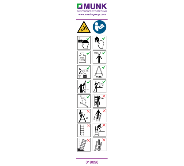 Autocollant avec instructions d’utilisation | © MUNK GmbH