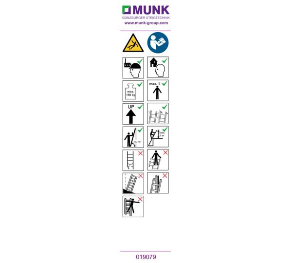 Autocollant avec instructions d’utilisation | © MUNK GmbH