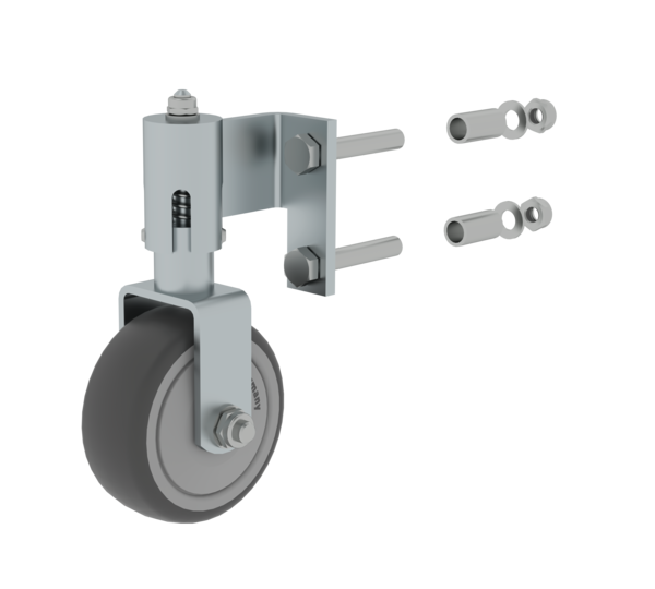 Spring-loaded castor for shelf ladder, right | © MUNK GmbH