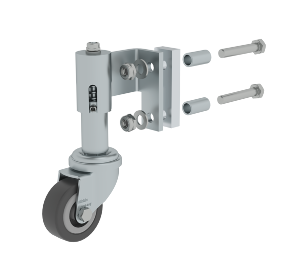 Feder-Lenkrolle Ø50mm rechts für Stufenleiter | © MUNK GmbH