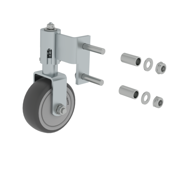 Feder-Lenkrolle Ø80mm links für Stufenleiter | © MUNK GmbH