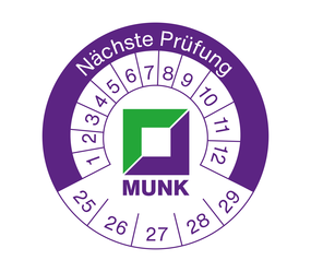 Produktaufkleber Prüfplakette | © MUNK GmbH