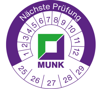 Produktaufkleber Prüfplakette | © MUNK GmbH