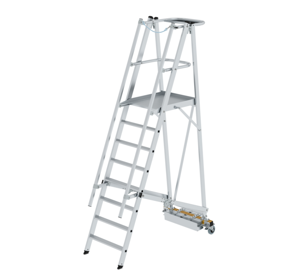 Platform ladder folding w. narr.u-carriage 8 steps | © MUNK GmbH