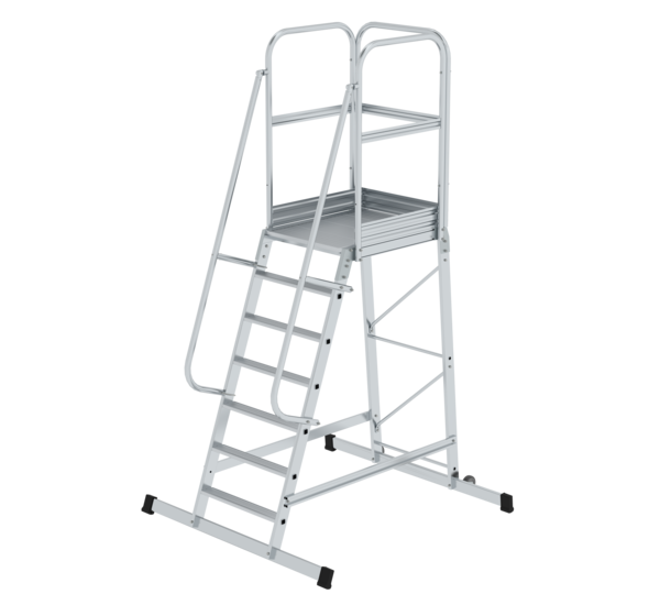 Échelle à plate-forme avec roulettes, 7 marches | © MUNK GmbH