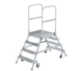Plat.stairs,2-sid.acc. spr-load.cast. gr. alu,4 st | © MUNK GmbH