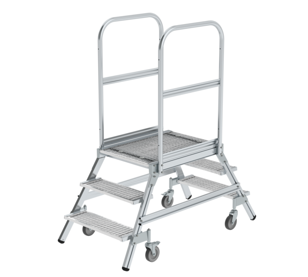 Plat.stairs,2-sid.acc. spr-load.cast.stl.grat,3 st | © MUNK GmbH