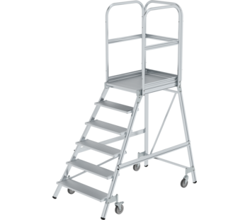 Plat.stairs,1-sid.acc. spr-load.cast. gr. alu,6 st | © MUNK GmbH