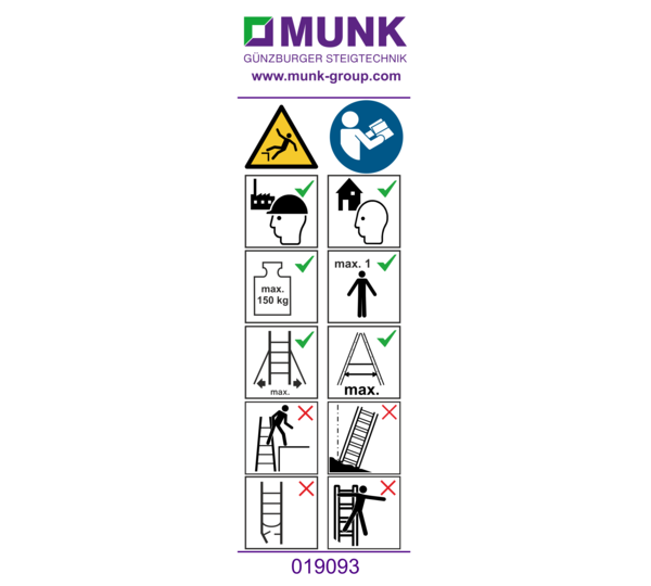 Autocollant avec instructions d’utilisation | © MUNK GmbH