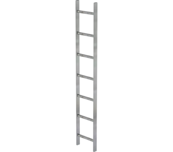 Shaft ladder, galv. st., 300 mm clear width 7 rgs | © MUNK GmbH