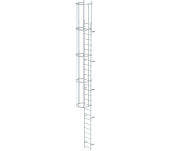Sing-fl.vert. ladder w.back prot, br. alu 8.48 m | © MUNK GmbH