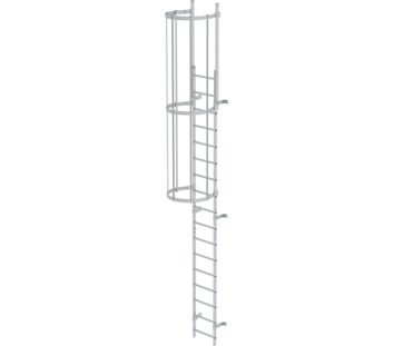 Sing.fl. vertical ladder w.bk prot.anod.alu.5.96m | © MUNK GmbH