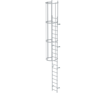 Sing.fl. vertical ladder w.bk prot.anod.alu.6.80m | © MUNK GmbH