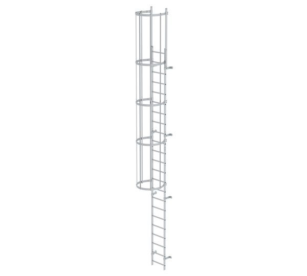 Sing.fl. vertical ladder w.bk prot.anod.alu.7.64m | © MUNK GmbH