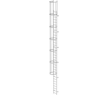 Sing.fl. vertical ladder w.bk prot.st.st.10.72m | © MUNK GmbH