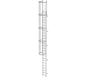 Sing-fl.vert. ladder w.back prot, gal.stl. 8.48 m | © MUNK GmbH